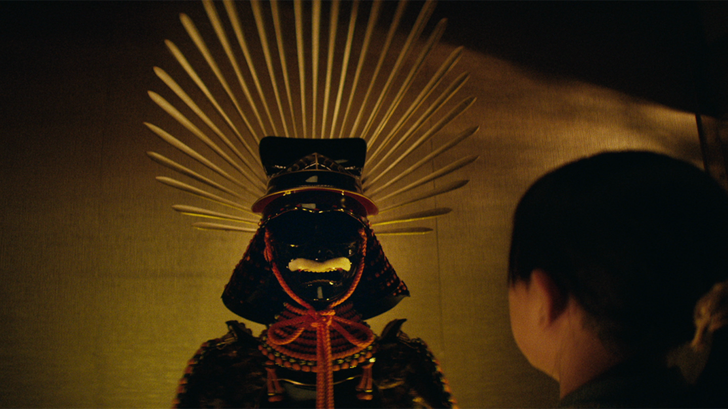Close up of the Taiko's armor on display at his death bed