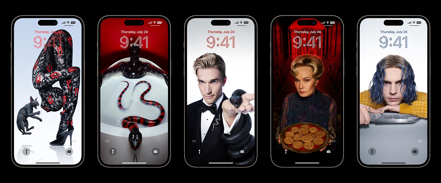 Five AHS: 13 lock screens in device