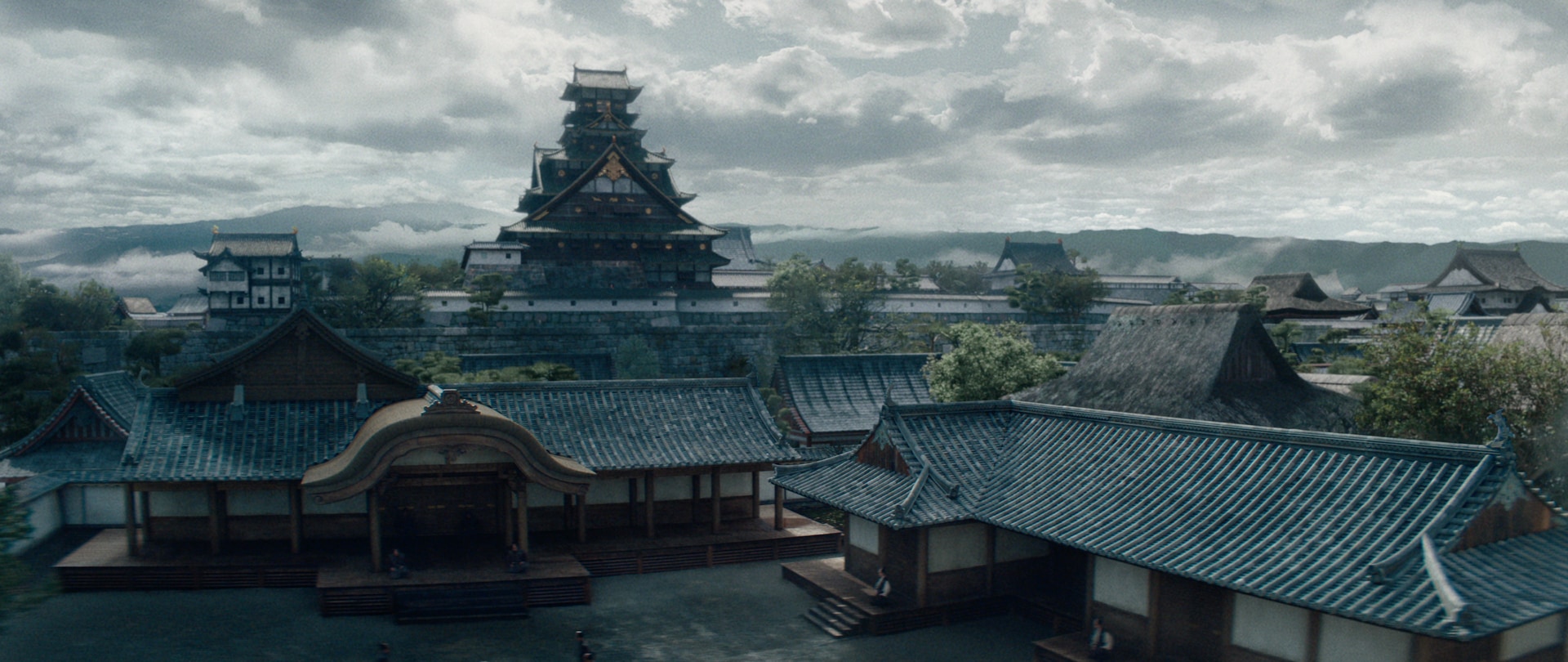 Close up of Osaka castle