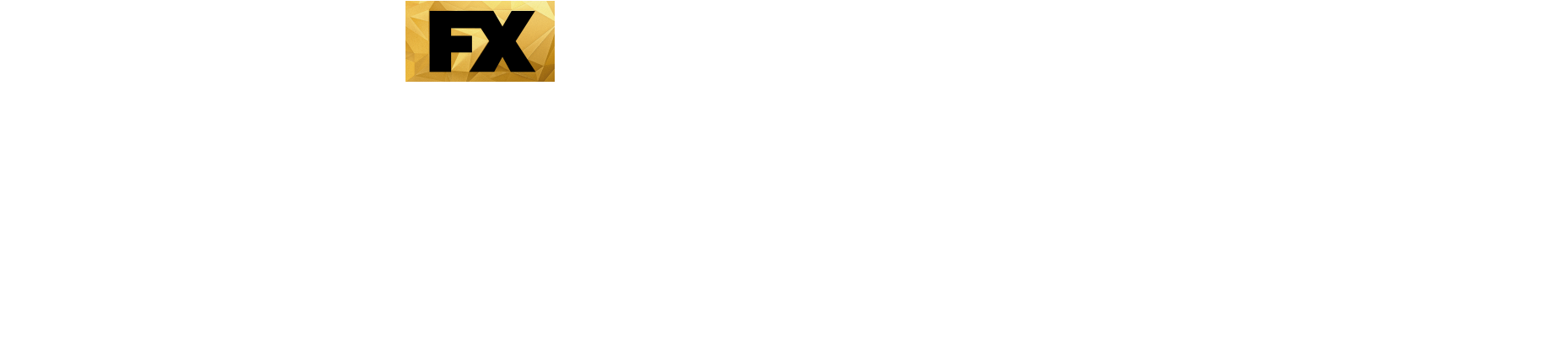 Justified Show Logo in white font
